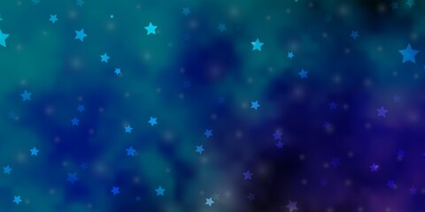 Obraz na płótnie Canvas Light Blue, Green vector texture with beautiful stars.