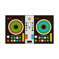 DJ機材-イラストグラフィック素材