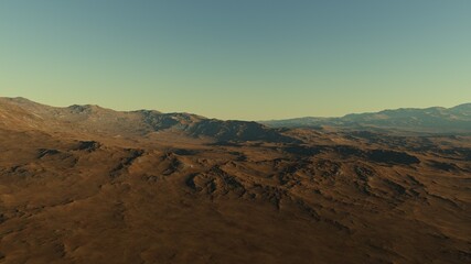 Fototapeta na wymiar a computer-generated surface, a fantasy world 3d render
