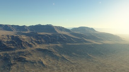 Obraz premium a computer-generated surface, a fantasy world 3d render