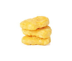 chicken nuggets isolated on white background