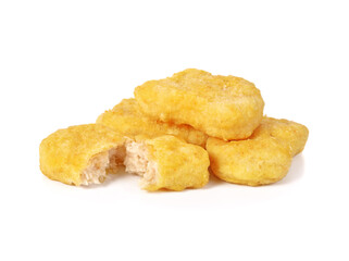 chicken nuggets isolated on white background