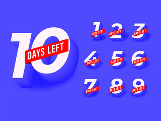 Number of days left banner template for promotion