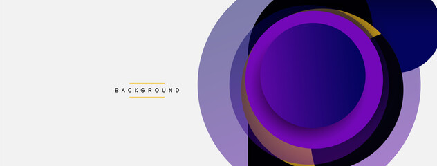 Circle and round shapes abstract background. Vector illustration for wallpaper banner background or landing page