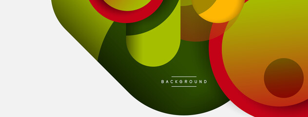 Circle and round shapes abstract background. Vector illustration for wallpaper banner background or landing page