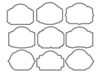 Set of frames border design vintage