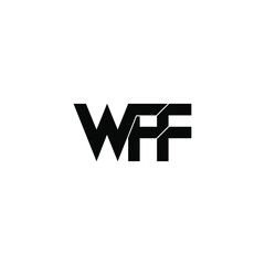 wff initial letter monogram logo design