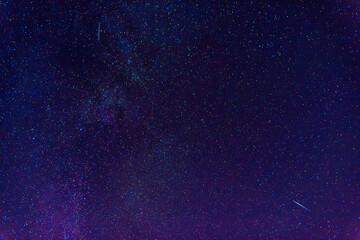 Stars on background of night starry sky at night. Astrophotography of the cosmos, galaxies,...