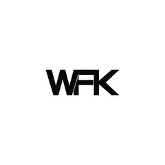 wfk initial letter monogram logo design