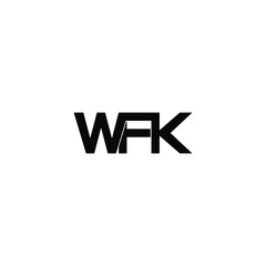 Fototapeta premium wfk initial letter monogram logo design