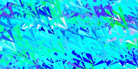 Dark blue vector texture with random triangles.