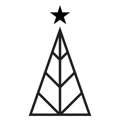 Classic Christmas Trees icon. Vector happy new year party design