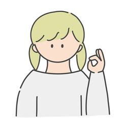 OKのポーズ_女の子