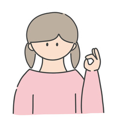 OKのポーズ_女の子