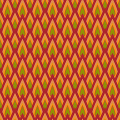 Autumn pattern. Vector. Seamless background , zig zag, polka dot and stripes. Set seasonal geometric wallpapers. illustration in flat design.circle seamless pattern.