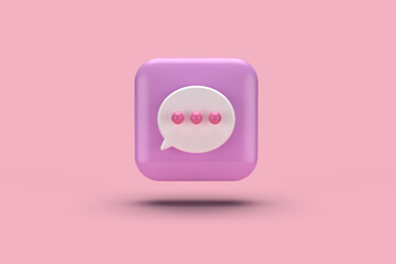 pink message app icon