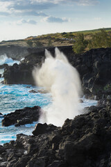 Le Souffleur or a natural geyser at Reunion Island