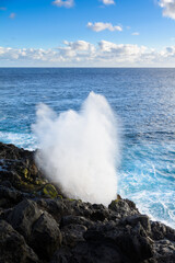 Le Souffleur or a natural geyser at Reunion Island