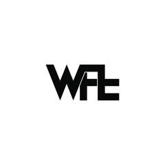 wft initial letter monogram logo design