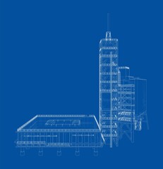 Launch pad whithout Space Rocket. Vector © cherezoff