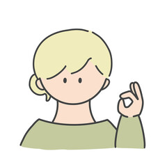 OKのポーズ_女の子