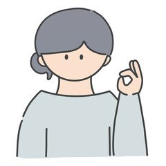 OKのポーズ_女の子