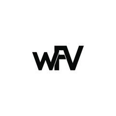 Obraz premium wfv initial letter monogram logo design