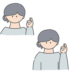 OKのポーズ_女の子
