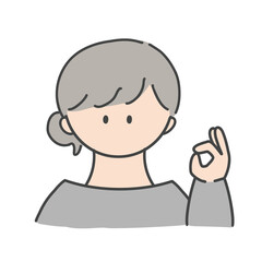 OKのポーズ_女の子