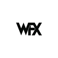 wfx initial letter monogram logo design