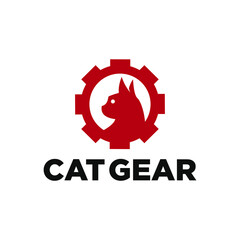 Cat gear logo ready to use.