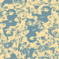  Neutral light blue yellow seamless abstract texture. Modern coastal living all over print. Irregular soft furnishing cover grunge background. High quality jpg swatch.