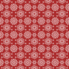 seamless pattern with snowflakes of different shapes. Vector illustration