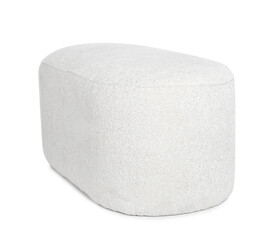 Stylish new light ottoman isolated on white
