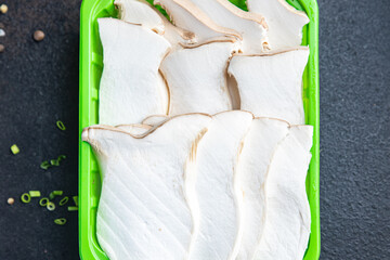 eryngii slice mushroom oyster king mushrooms eringi meal snack copy space food background 