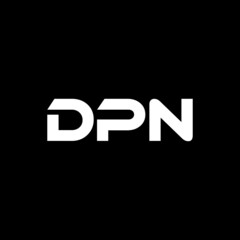 DPN letter logo design with black background in illustrator, vector logo modern alphabet font overlap style. calligraphy designs for logo, Poster, Invitation, etc.