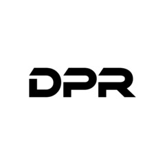 DPR letter logo design with white background in illustrator, vector logo modern alphabet font overlap style. calligraphy designs for logo, Poster, Invitation, etc.