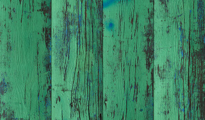 old green painted wooden board