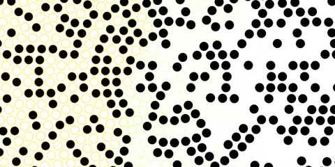 Dark Yellow vector pattern with circles.