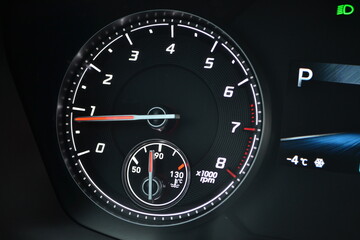 Car dashboard - speedometer, tachometer and other sensors