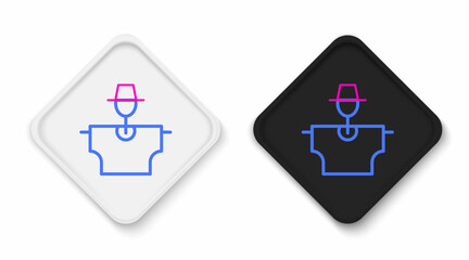 Line Scarecrow icon isolated on white background. Colorful outline concept. Vector
