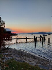 Obraz premium sunset at the pier