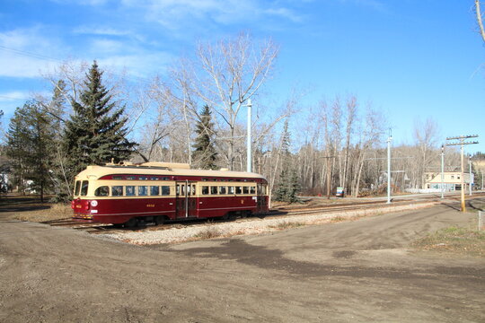 Streetcar On The Move, Fort Edmonton Park, Edmonton, Alberta