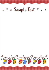 クリスマスの靴下飾りフレーム カラフル