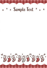 クリスマスの靴下飾りフレーム 大人向け