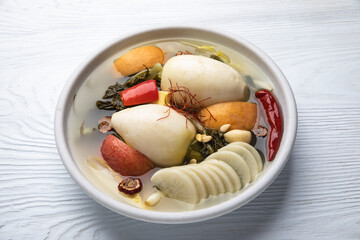 delicious and fresh kimchi, the representative food of korea, kimchi kimchi and dongchimi kimchi,...
