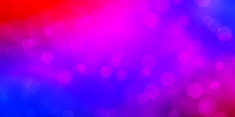 Light Blue, Red vector backdrop with circles.