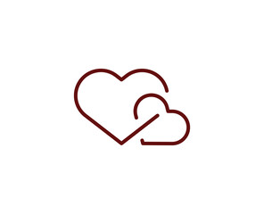 Heart line icon. High quality outline symbol for web design or mobile app. Thin line sign for design logo. Color outline pictogram on white background