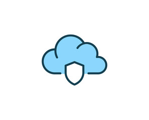 Cloud premium line icon. Simple high quality pictogram. Modern outline style icons. Stroke vector illustration on a white background. 