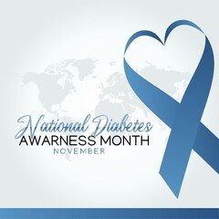 national diabetes awareness month vector illustration